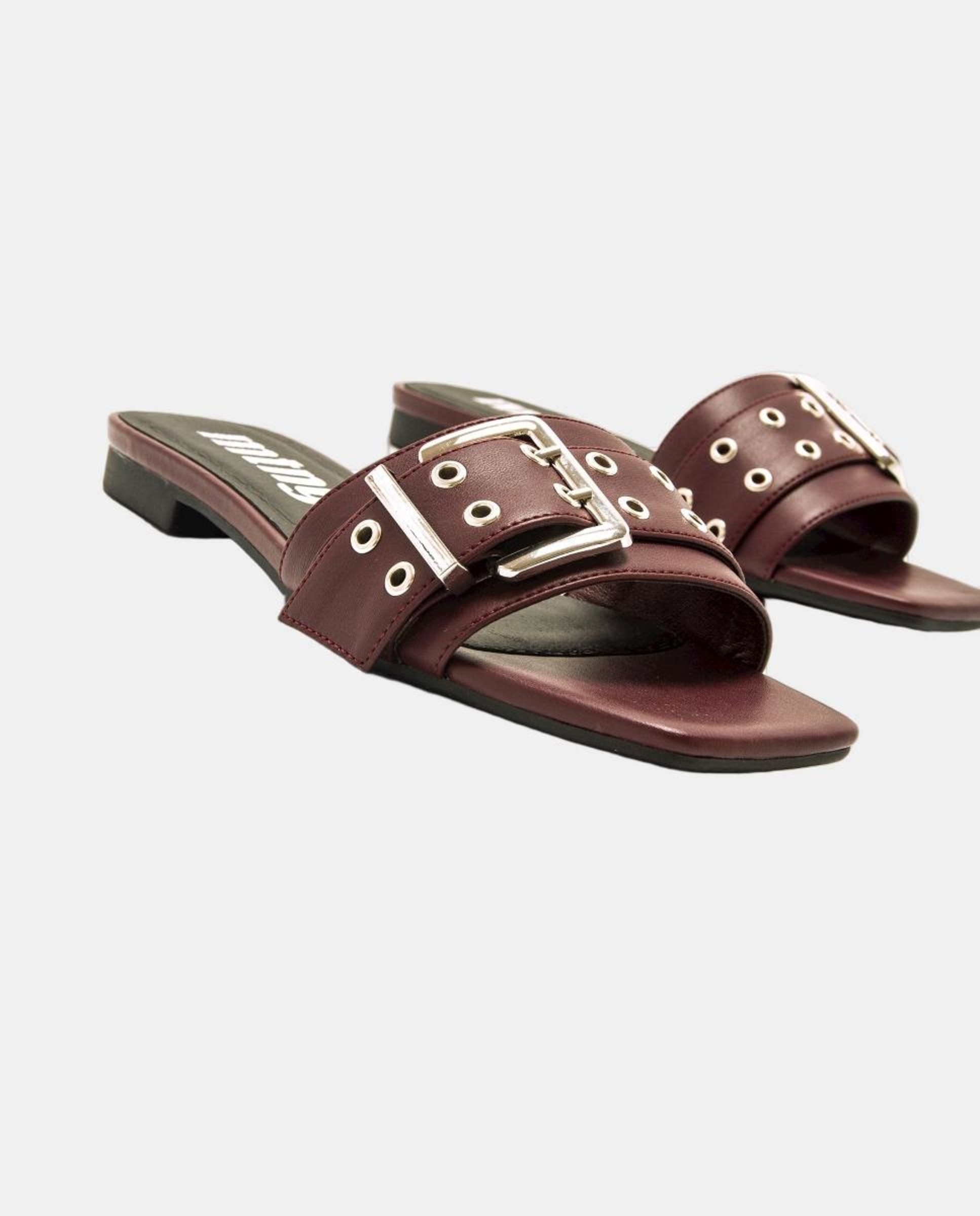 Sandálias rasas de senhora Vermelho-2