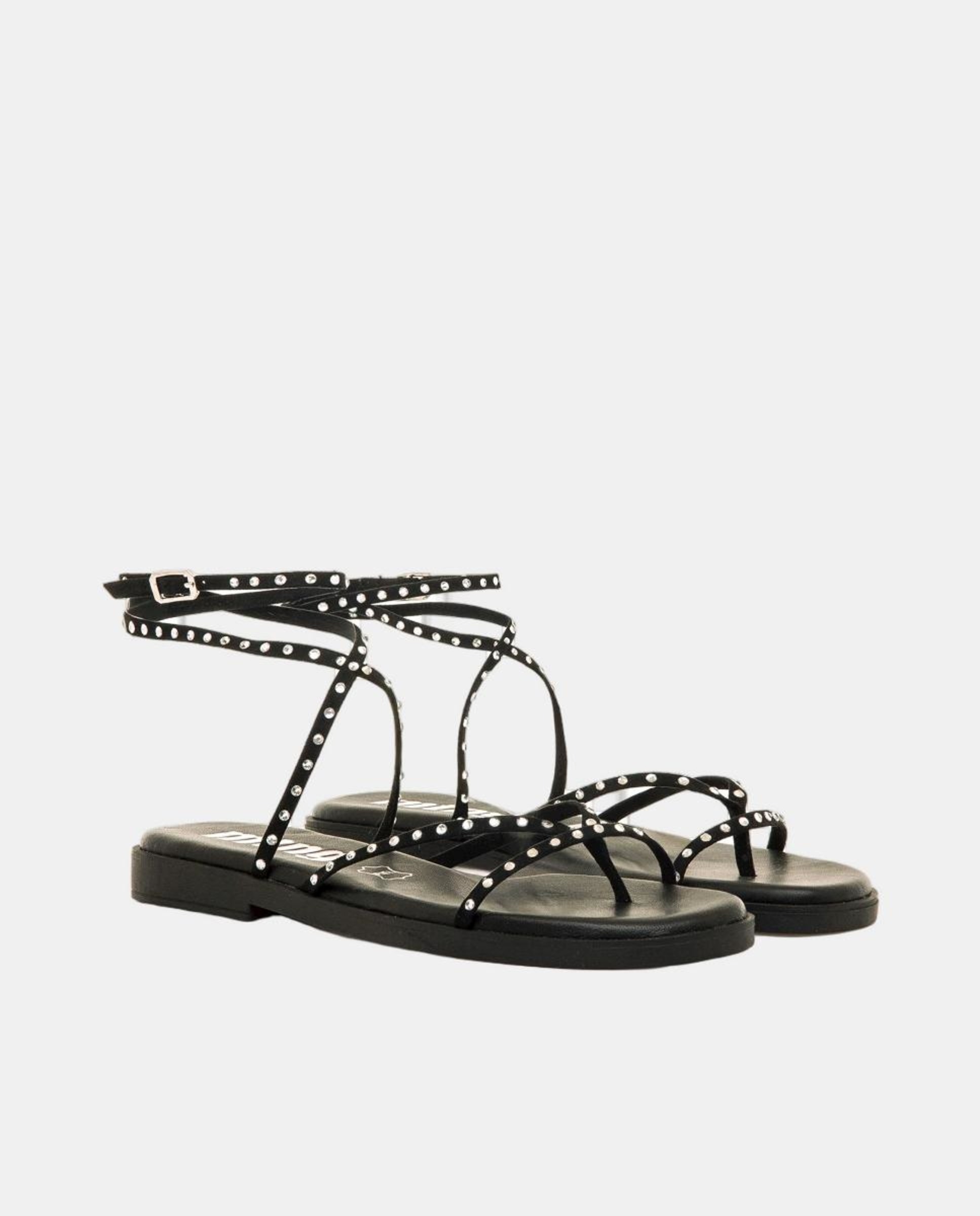 Sandálias rasas de senhora Preto-5