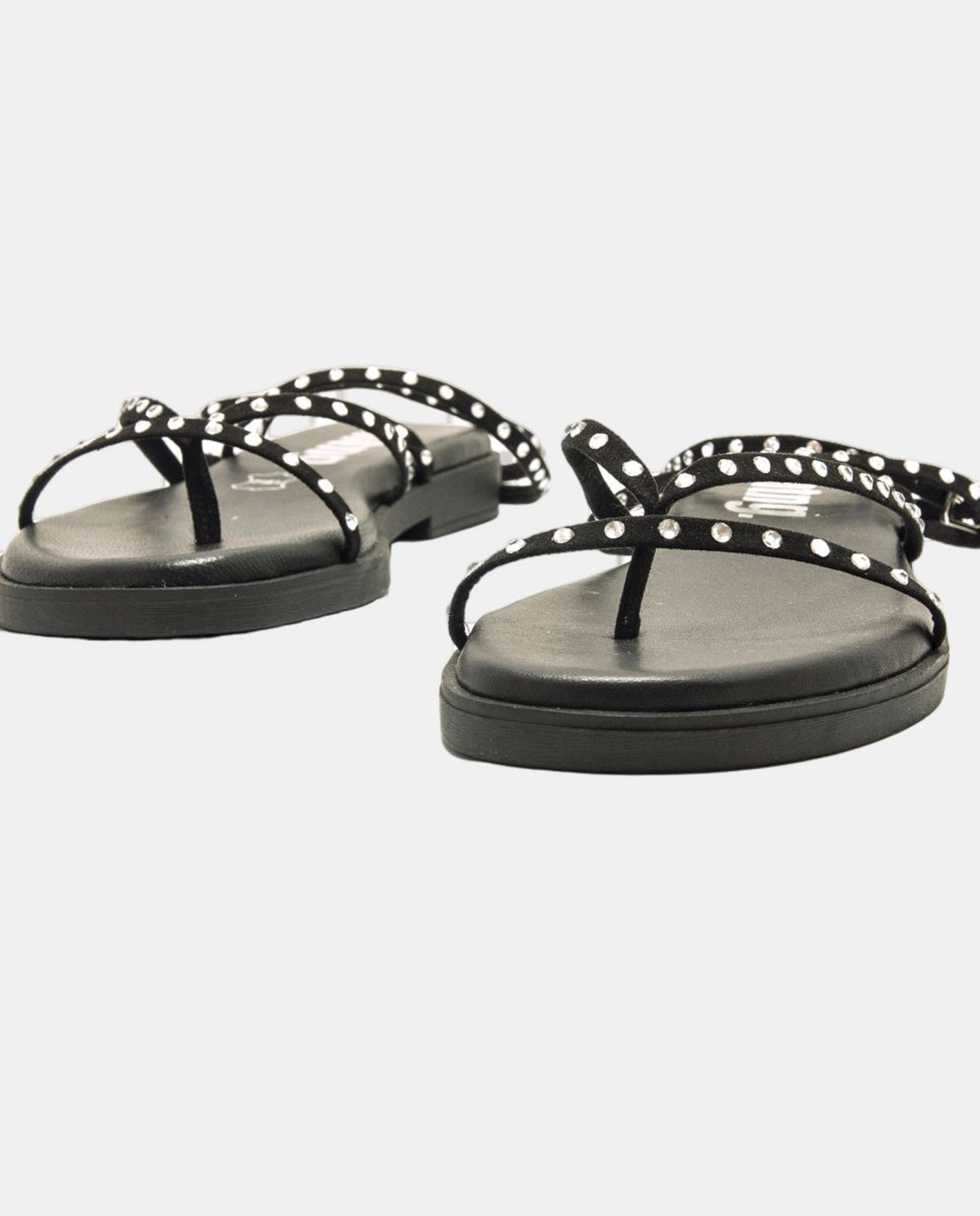 Sandálias rasas de senhora Preto-4