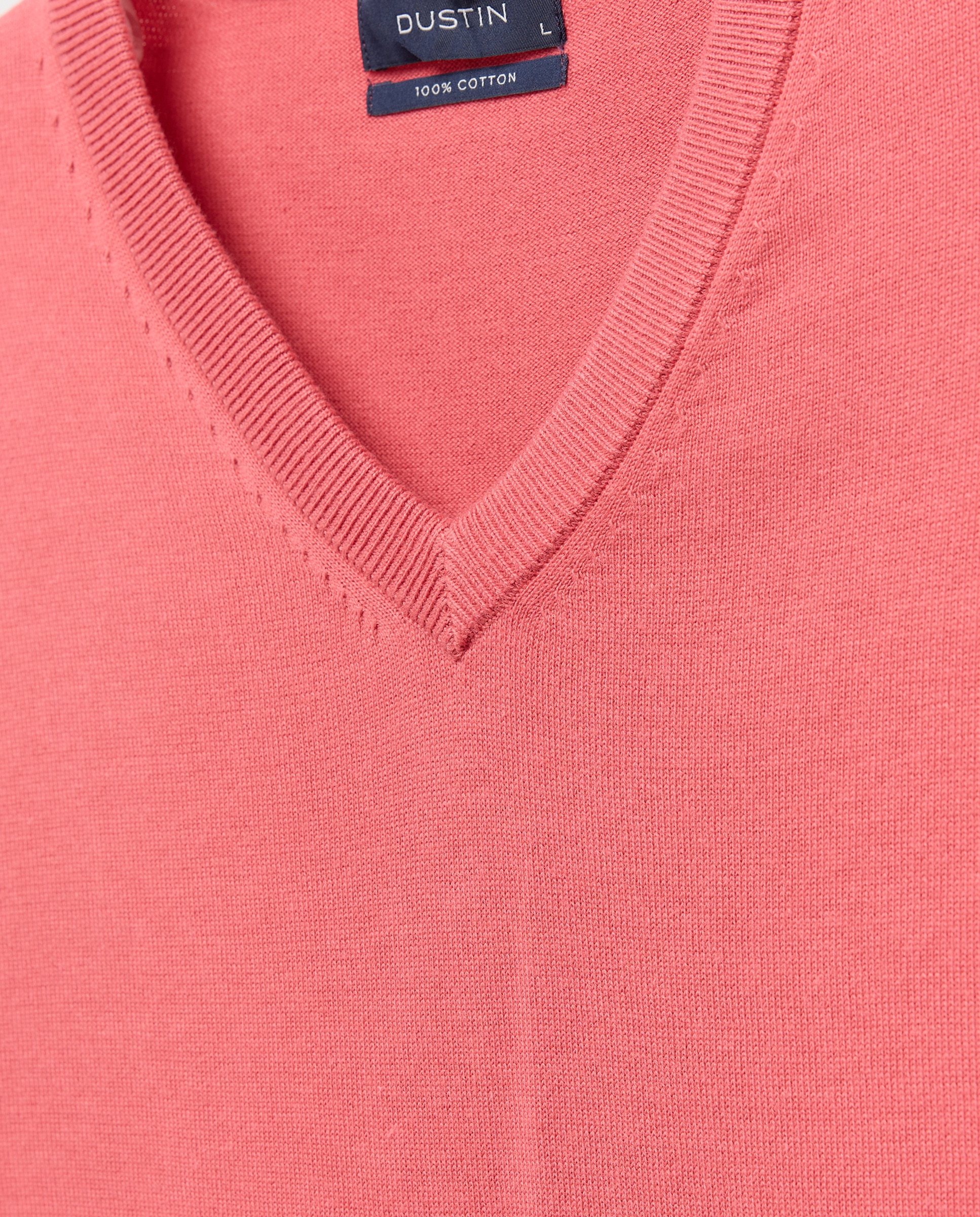 Camisola Básica com Gola em Bico Laranja-5