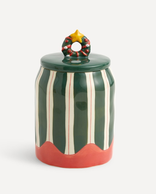 Imagen 0 de Bote de cerámica Corona Navidad El Corte Inglés