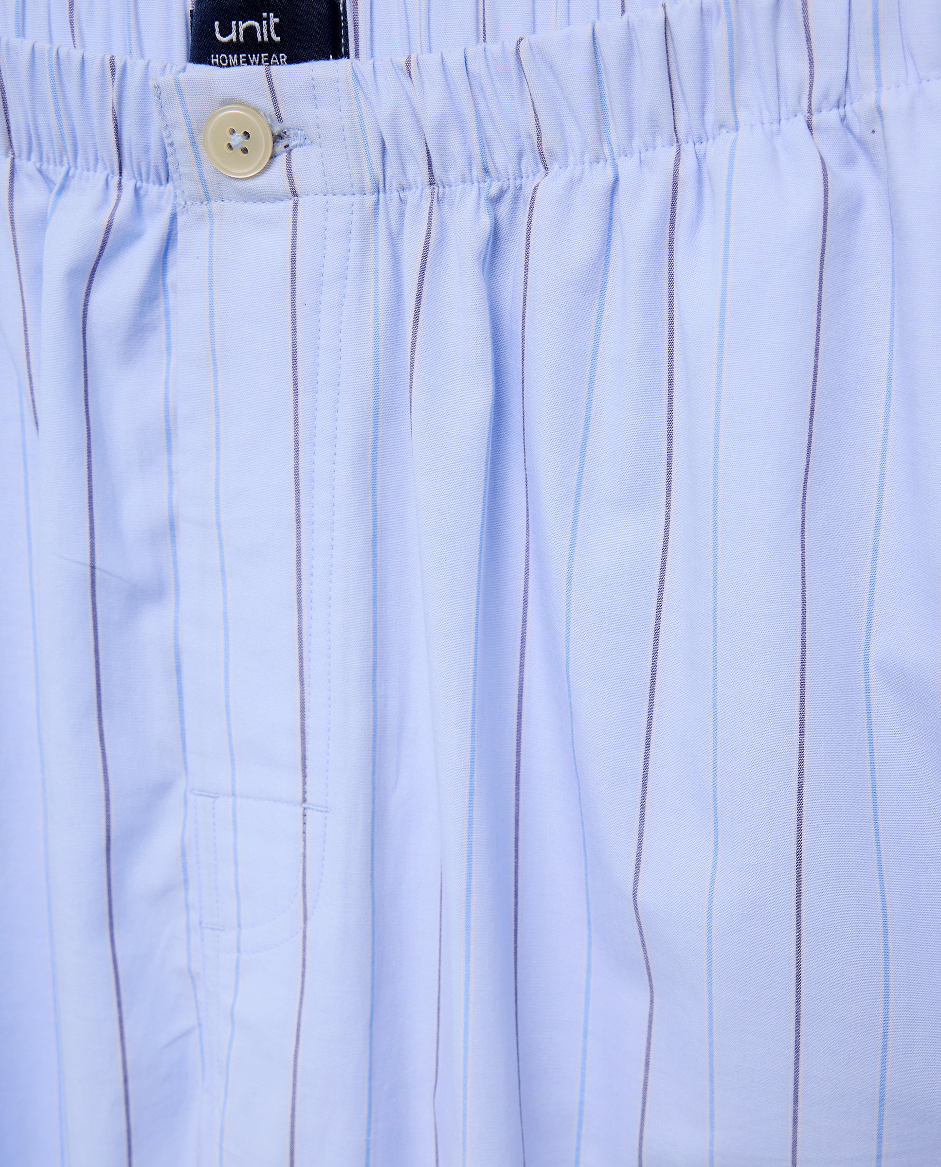 Pijama hombre algodón rayas 400 Azul-4