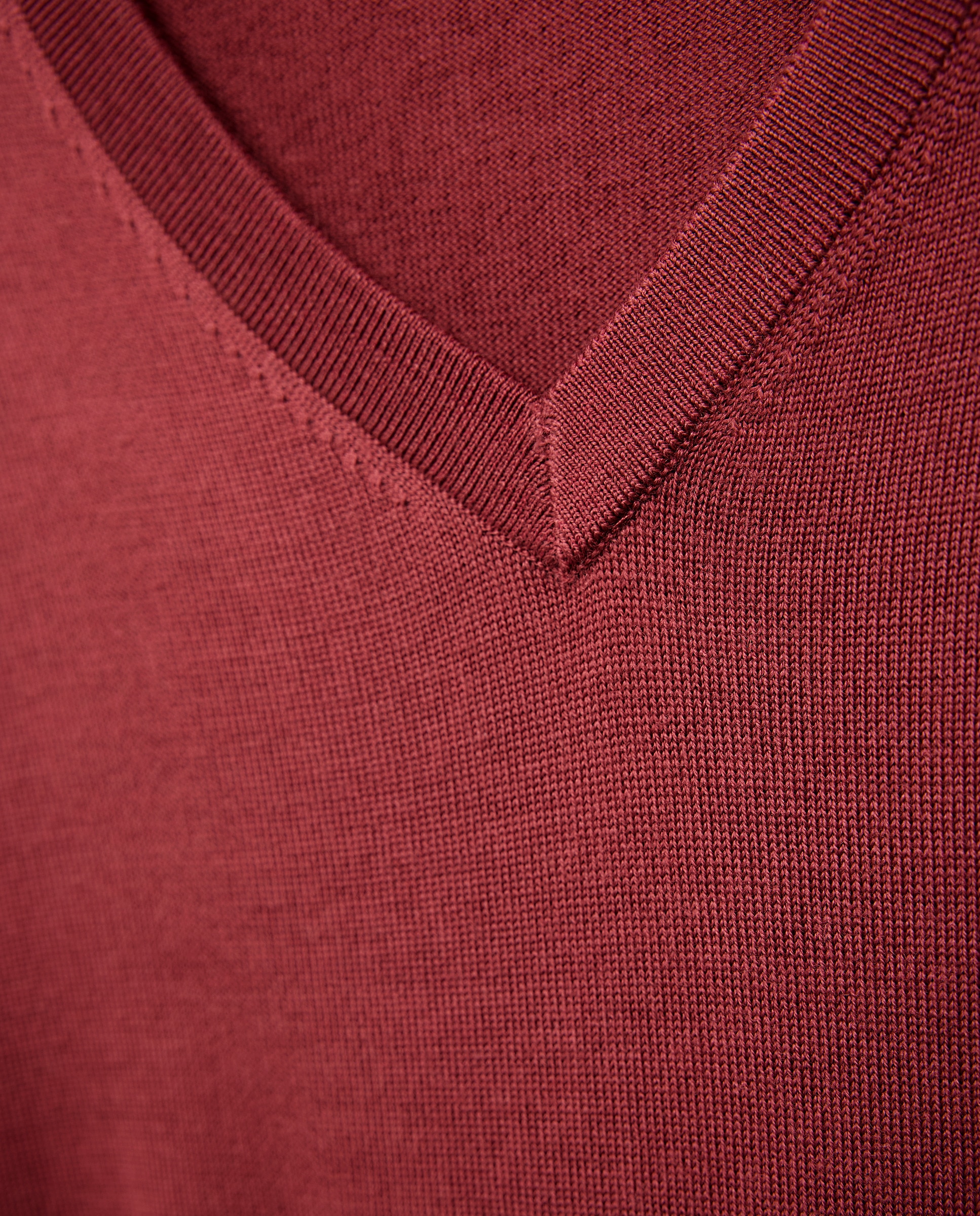 Camisola de Malha Lisa com Gola em Bico Tamanhos Grandes Rosa-5