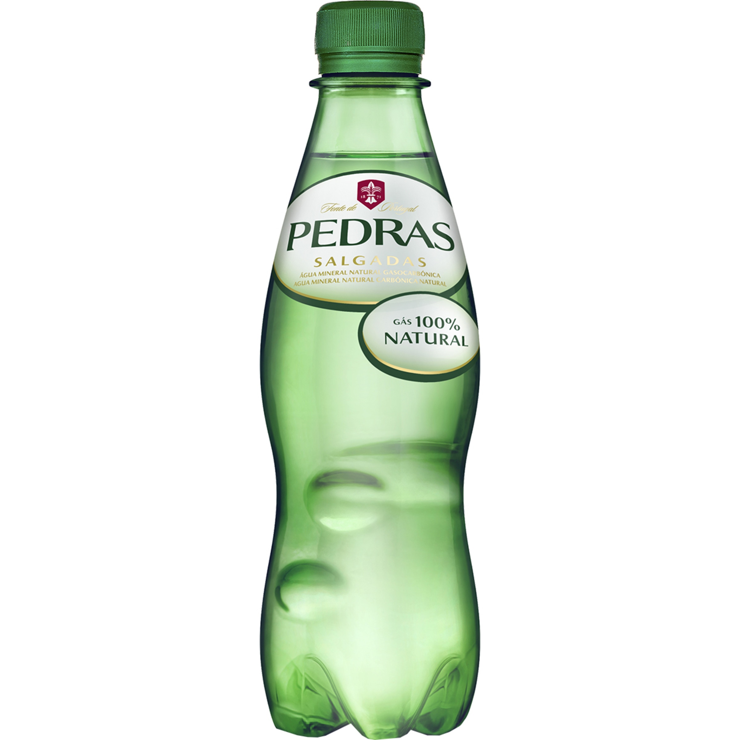 agua mineral natural con gas botella 33 cl