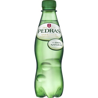 agua mineral natural con gas botella 33 cl - Pedras