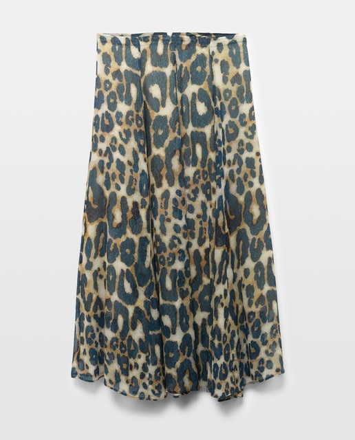Imagen 0 de Falda midi animal print