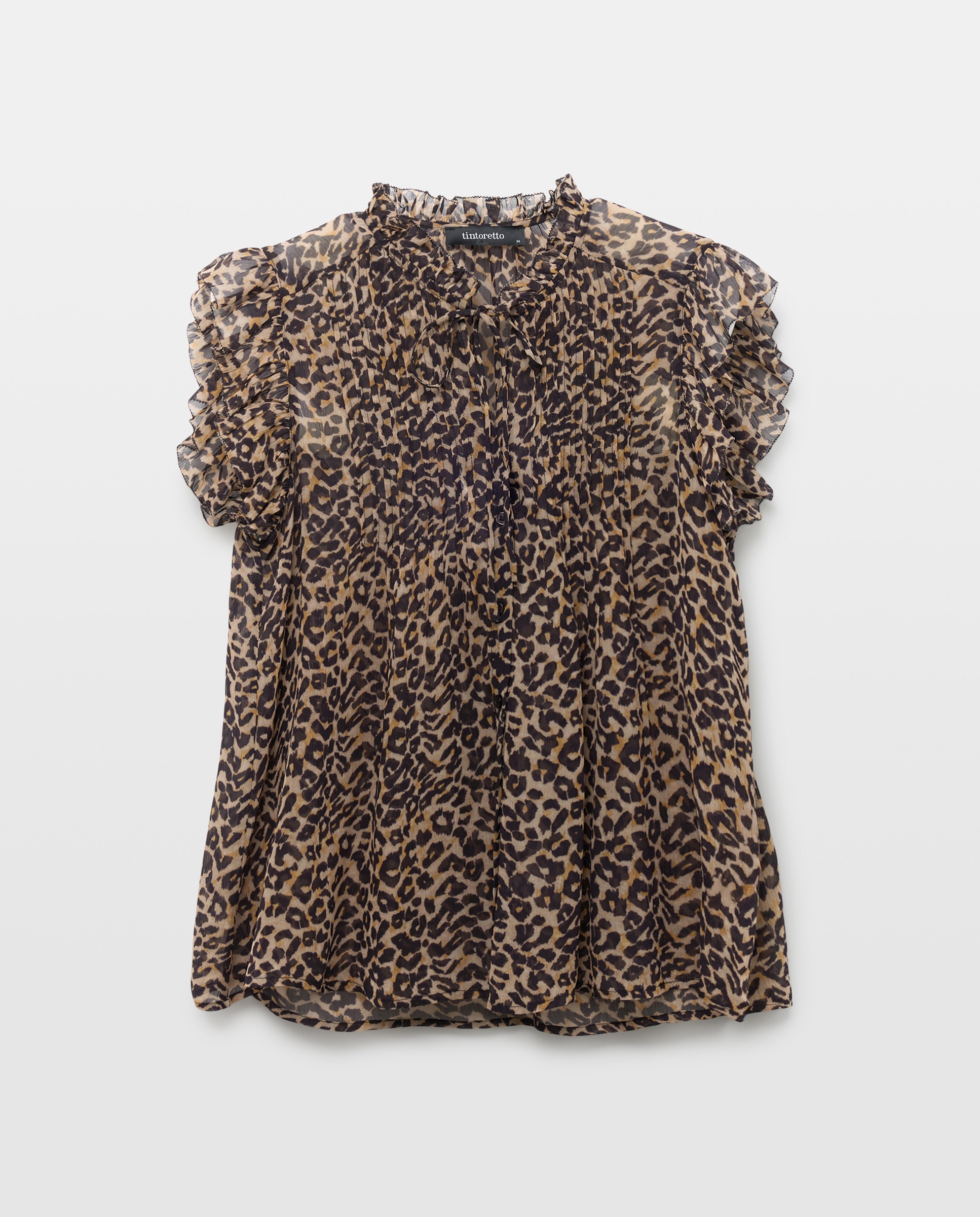 Blusa com Animal Print Castanho-5