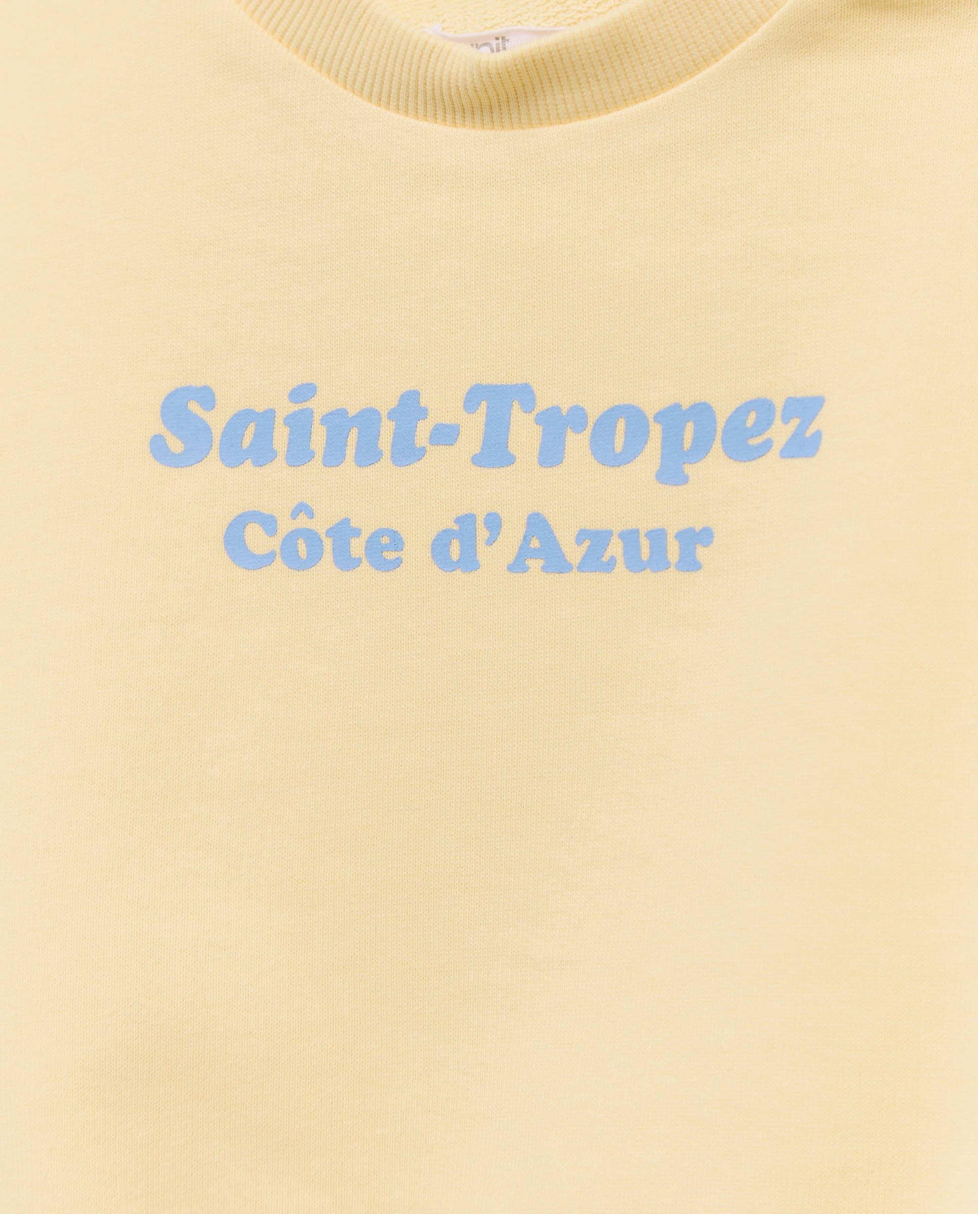 Sudadera de bebé cuello caja estampada 300 Amarillo-3