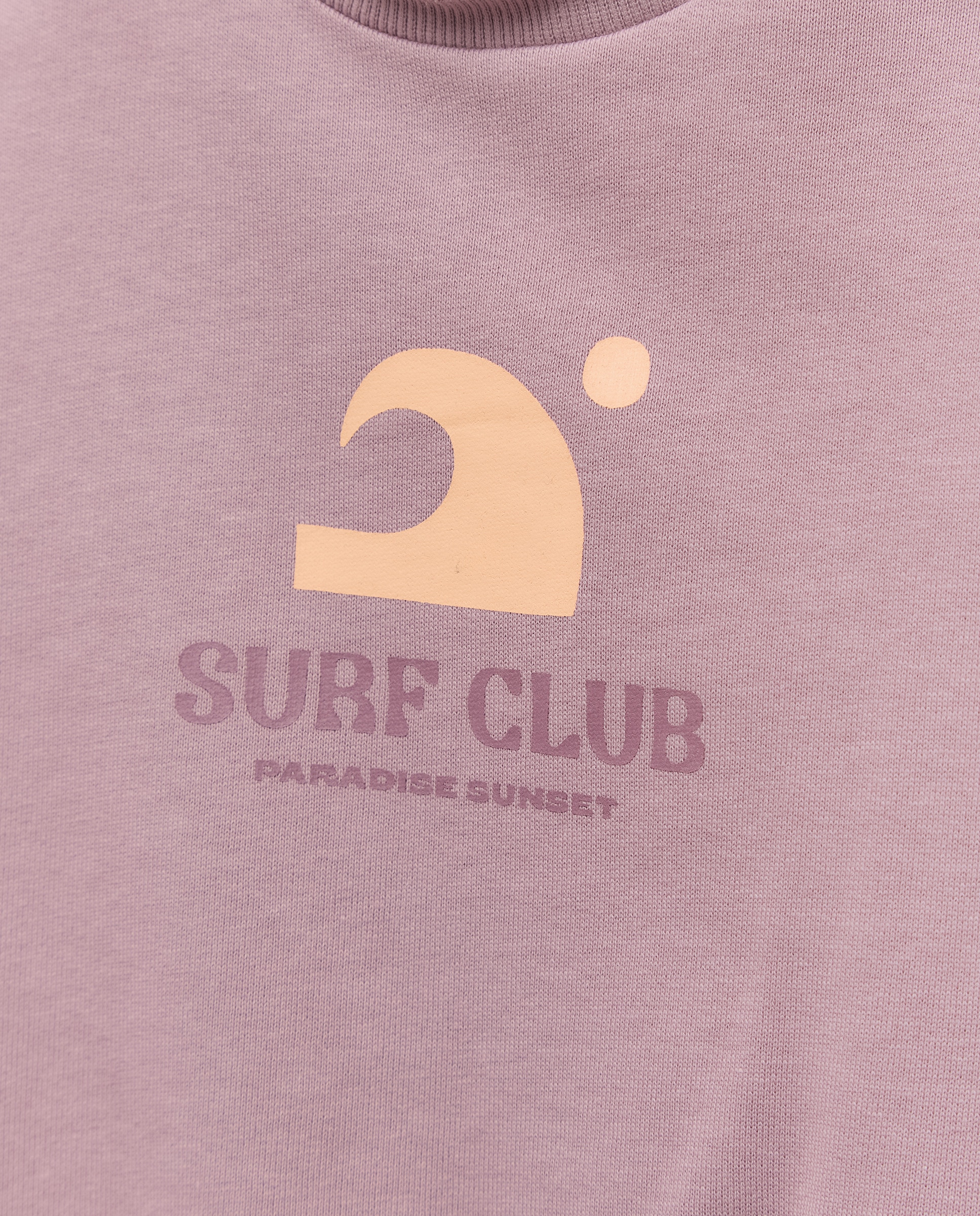 Sudadera de bebé cuello caja estampada Morado-3
