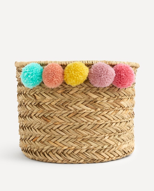 Imagen 0 de Cesta Seagrass con pompones Mini Home - El Corte Inglés