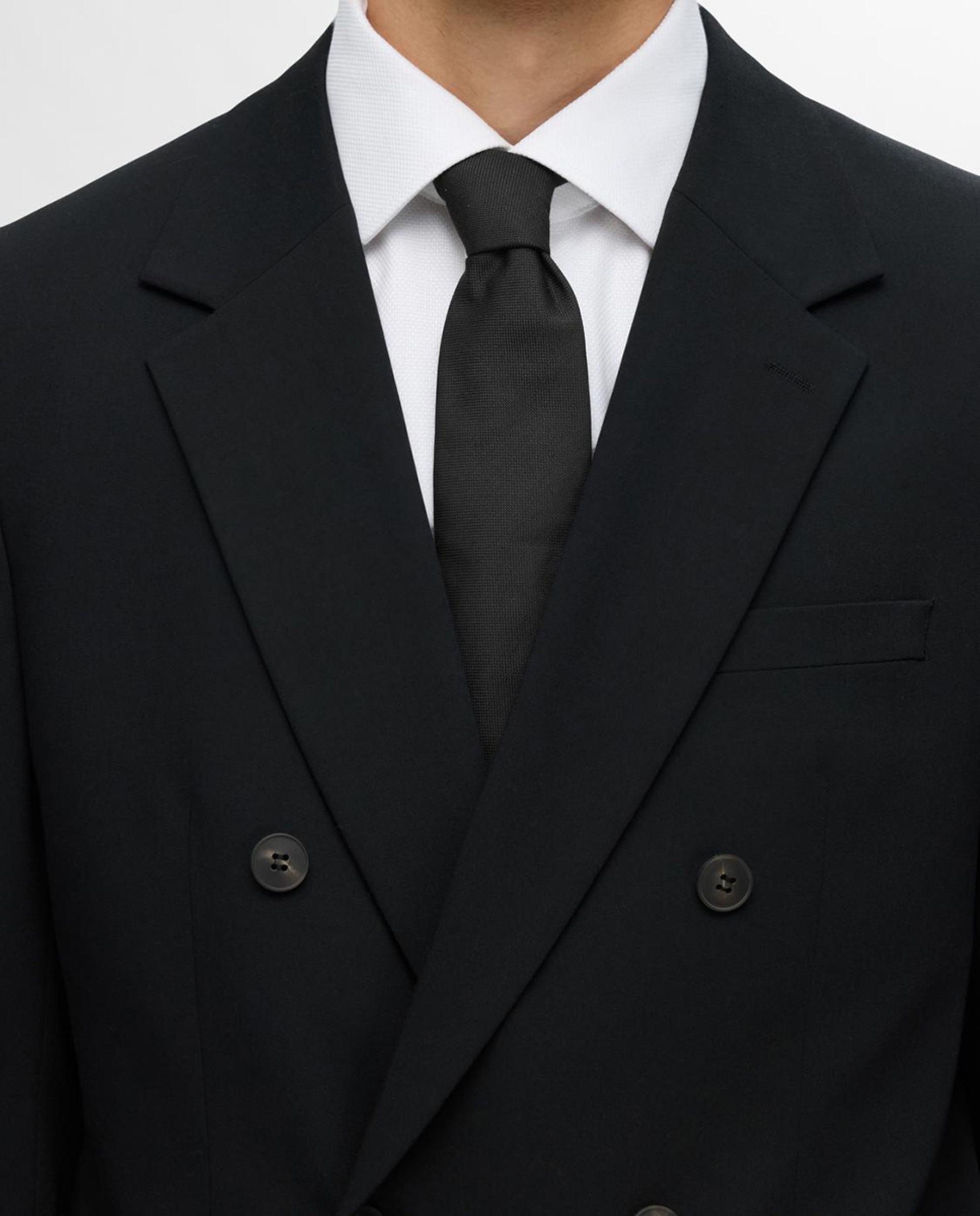 Imagen 2 de Corbata de hombre sostenible - Selected - Negro Negro