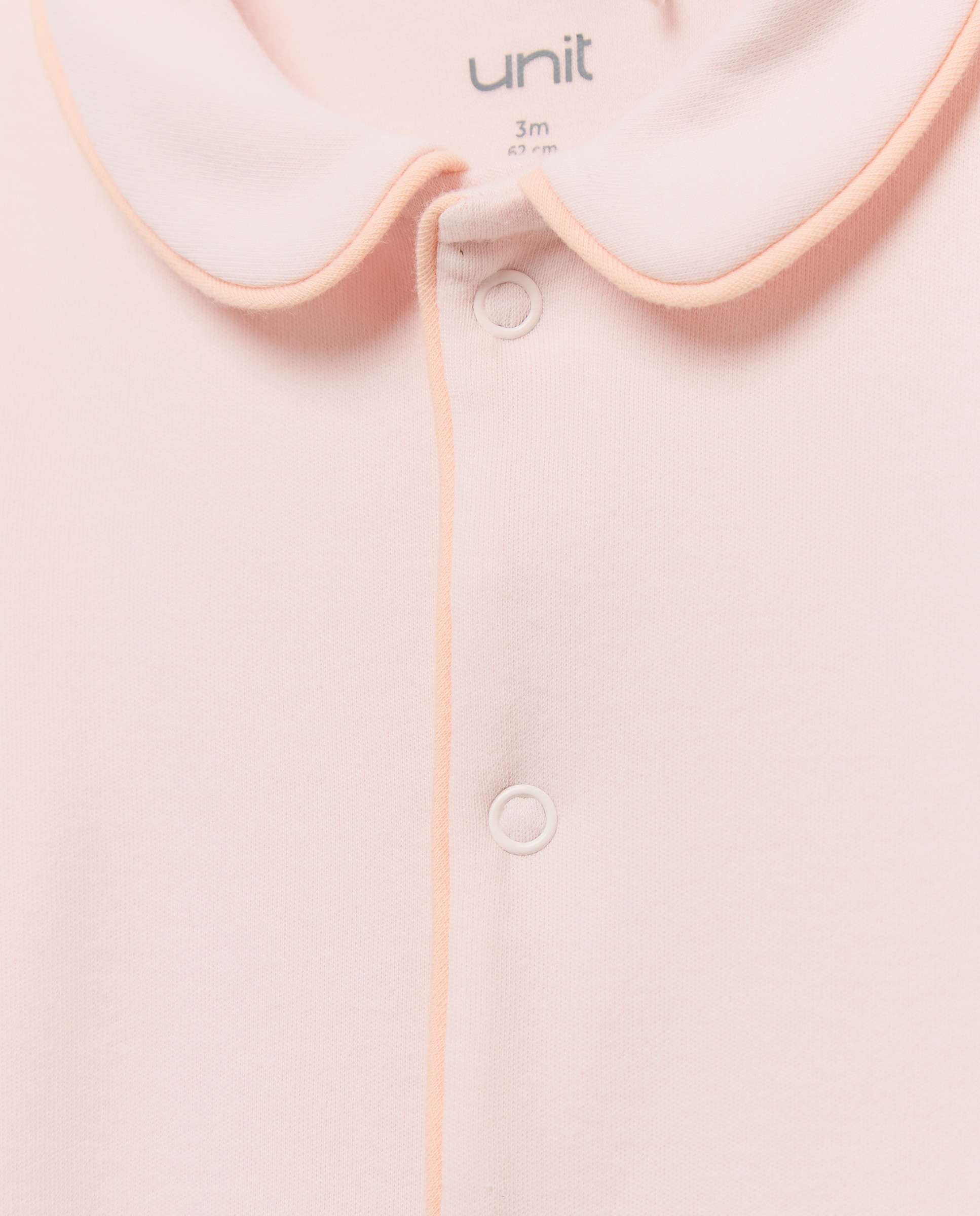 Pijama de bebé largo con contrastes 200 Rosa-3