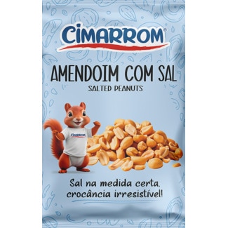Amendoins com Sal embalagem 150 g - Cimarrom