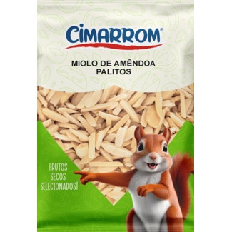 Miolo de Amêndoas Palitos embalagem 100 g - Cimarrom