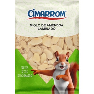 Miolo de Amêndoa Laminado embalagem 100 g - Cimarrom