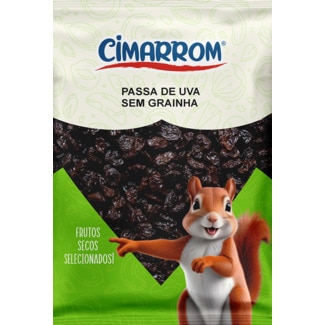 Passas Uvas Pretas sem Grainha embalagem 150 g - Cimarrom