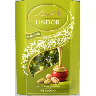 Bombons Chocolate Recheio Cremoso Pistacho Lindor Cornet embalagem 200 g - Lindt