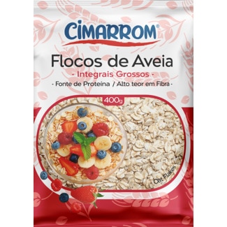 Flocos de Aveia Integrais embalagem 400 g - Cimarrom
