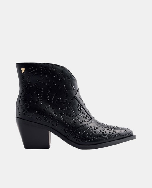 Imagen 0 de Botines cowboy tachas de mujer en PU con tacón cubano