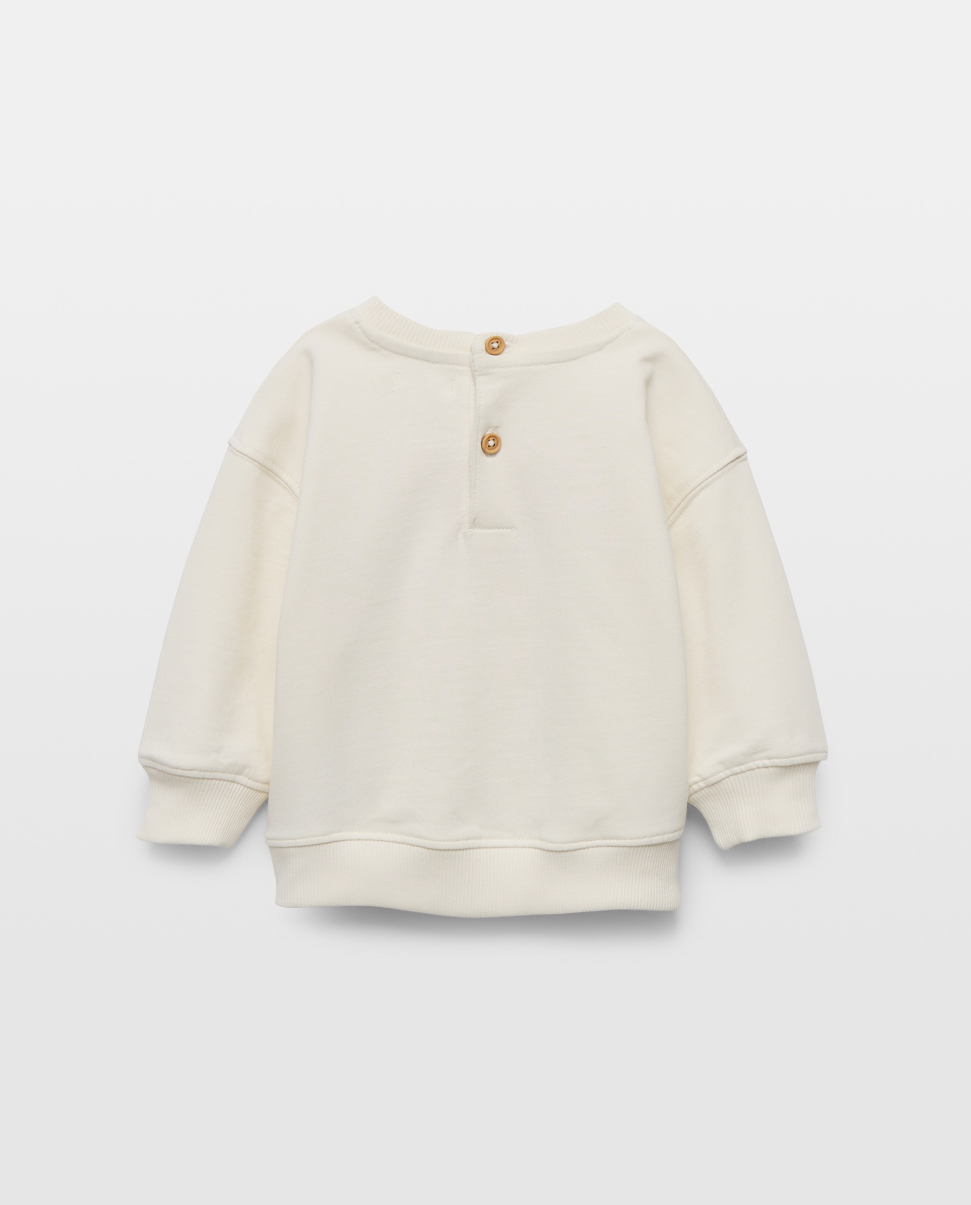 Sudadera bebé niña parche 120 Crudo-2
