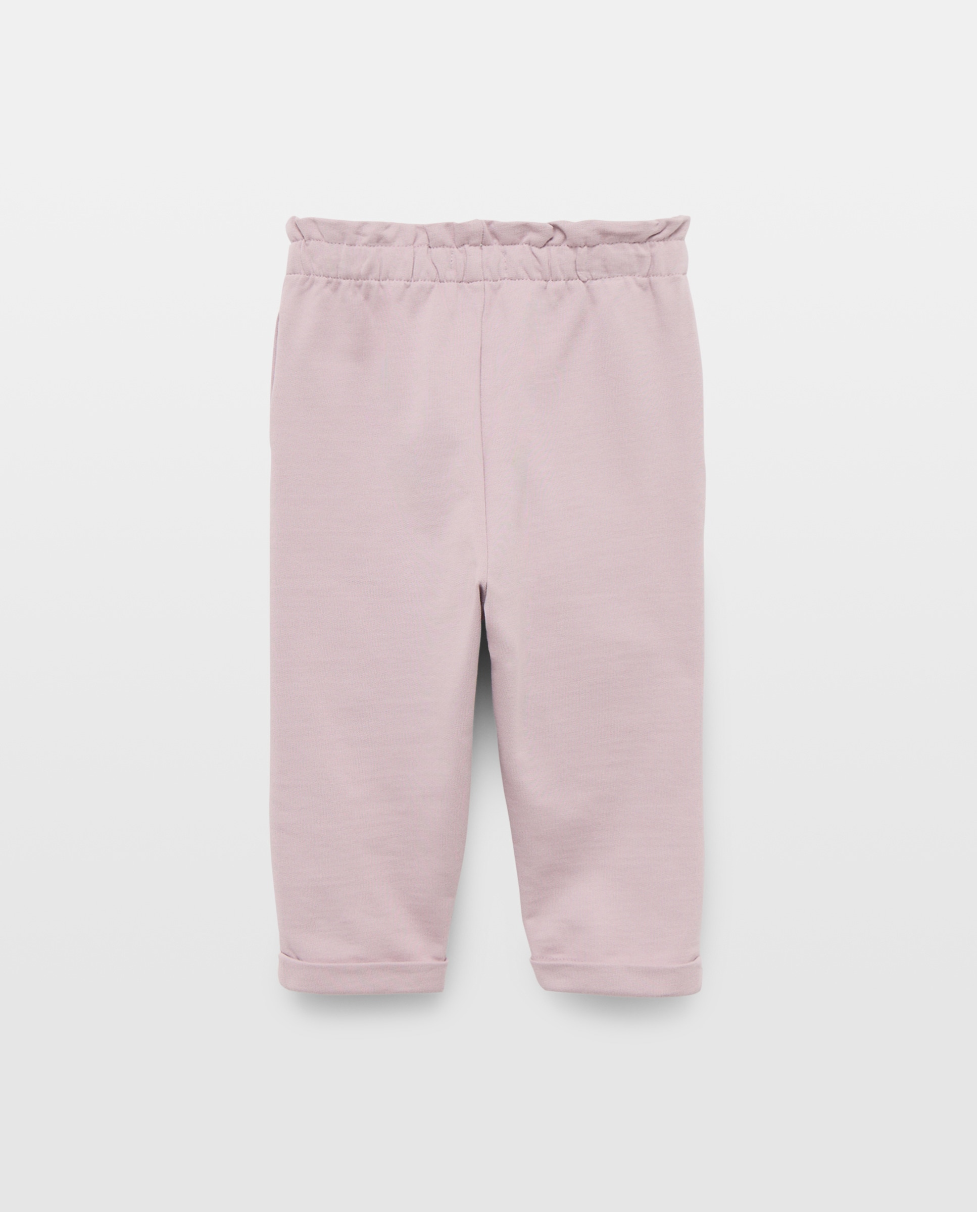 Pantalón bebé niña felpa cintura fruncida 284 Lila-2