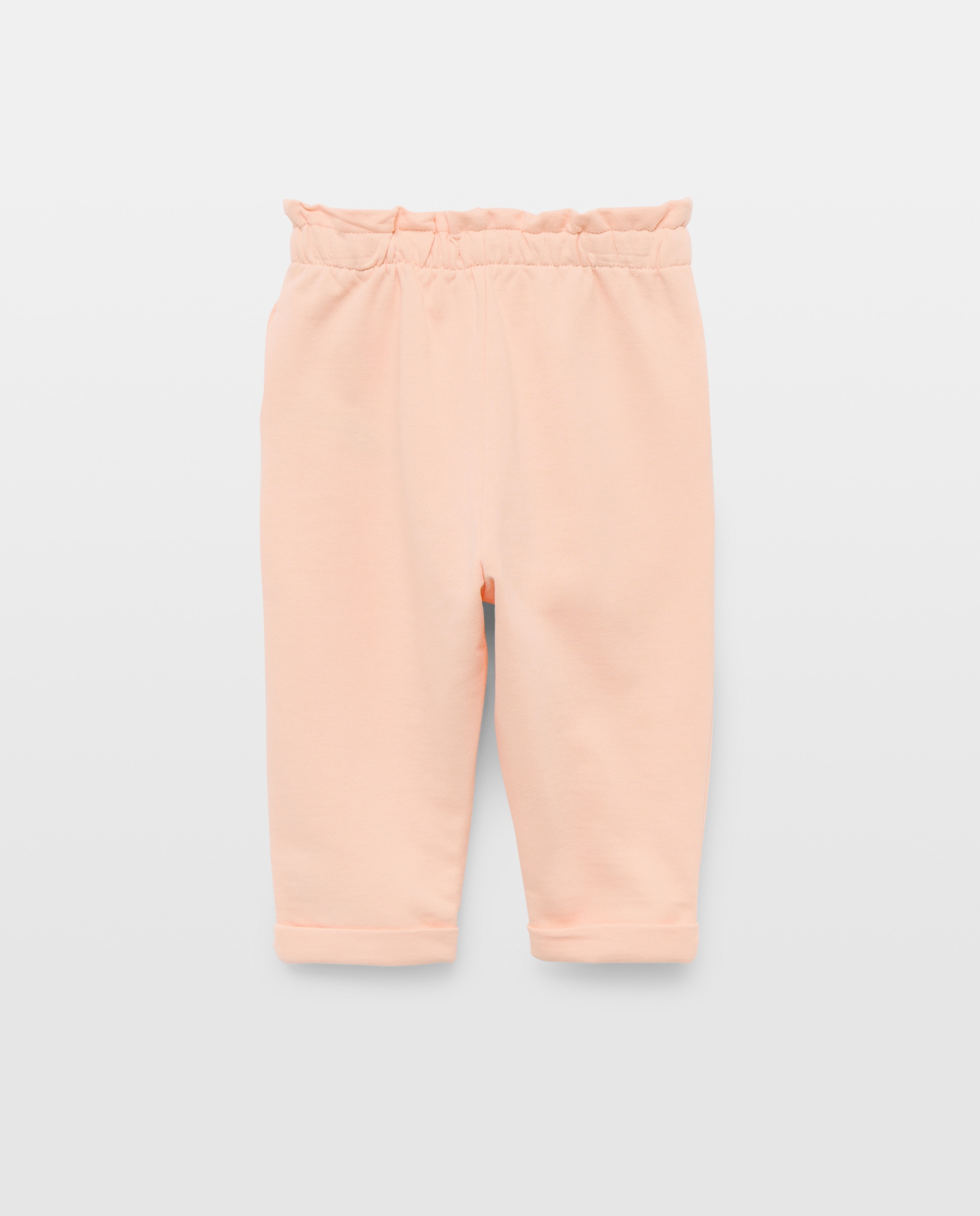 Pantalón bebé niña felpa cintura fruncida 260 Salmón-2