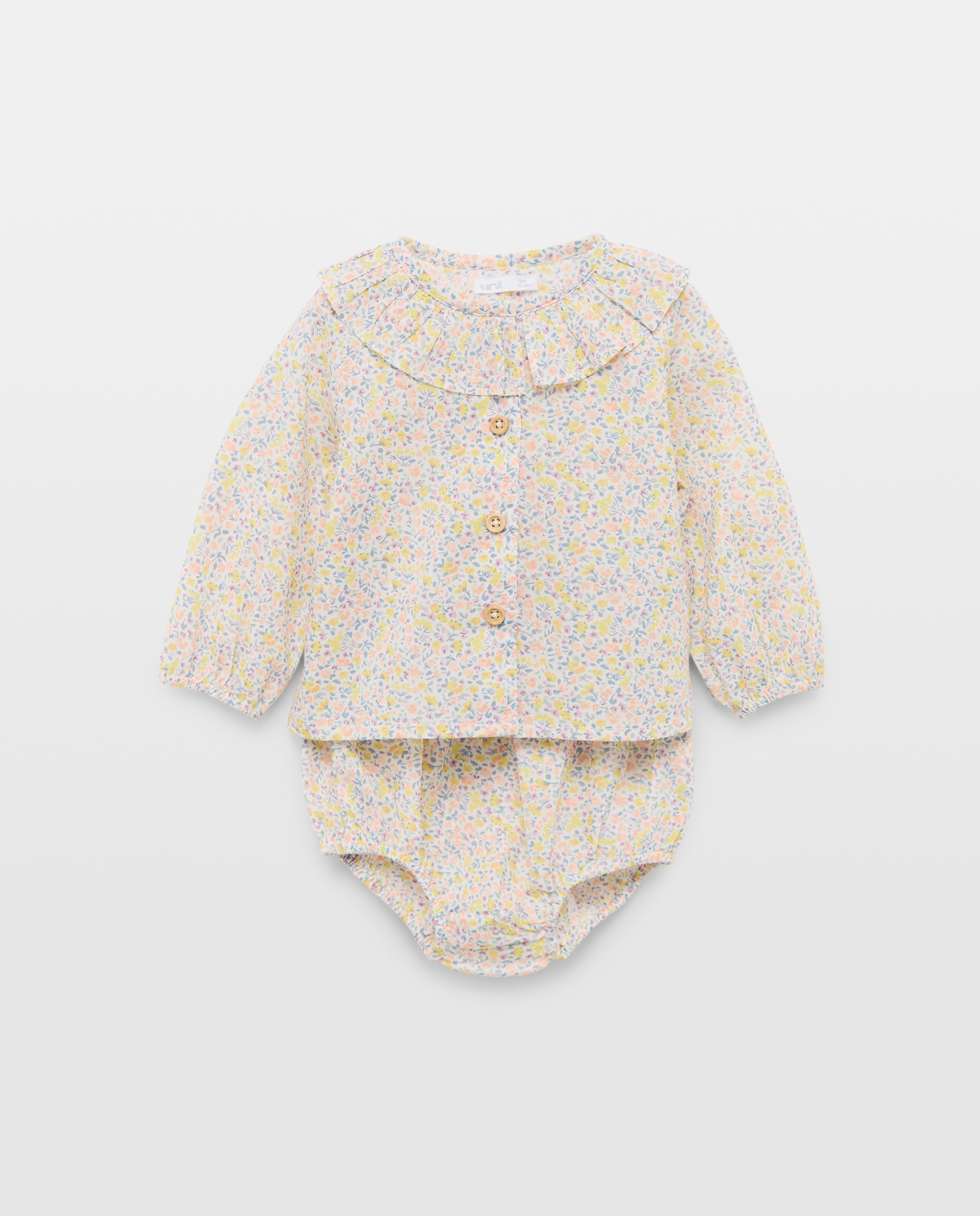 Imagen 0 de Conjunto de recién nacido flores cambric