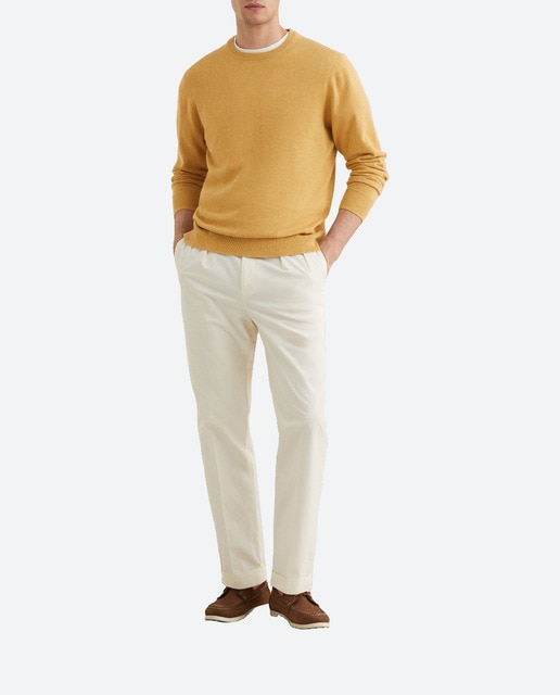 Imagen 0 de Jersey de hombre de cuello redondo liso algodón seda