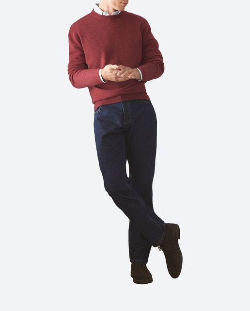 Imagen 0 de Jersey de hombre de cuello redondo liso lana cashmere