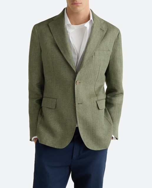 Imagen 0 de Chaqueta de hombre espiga lino