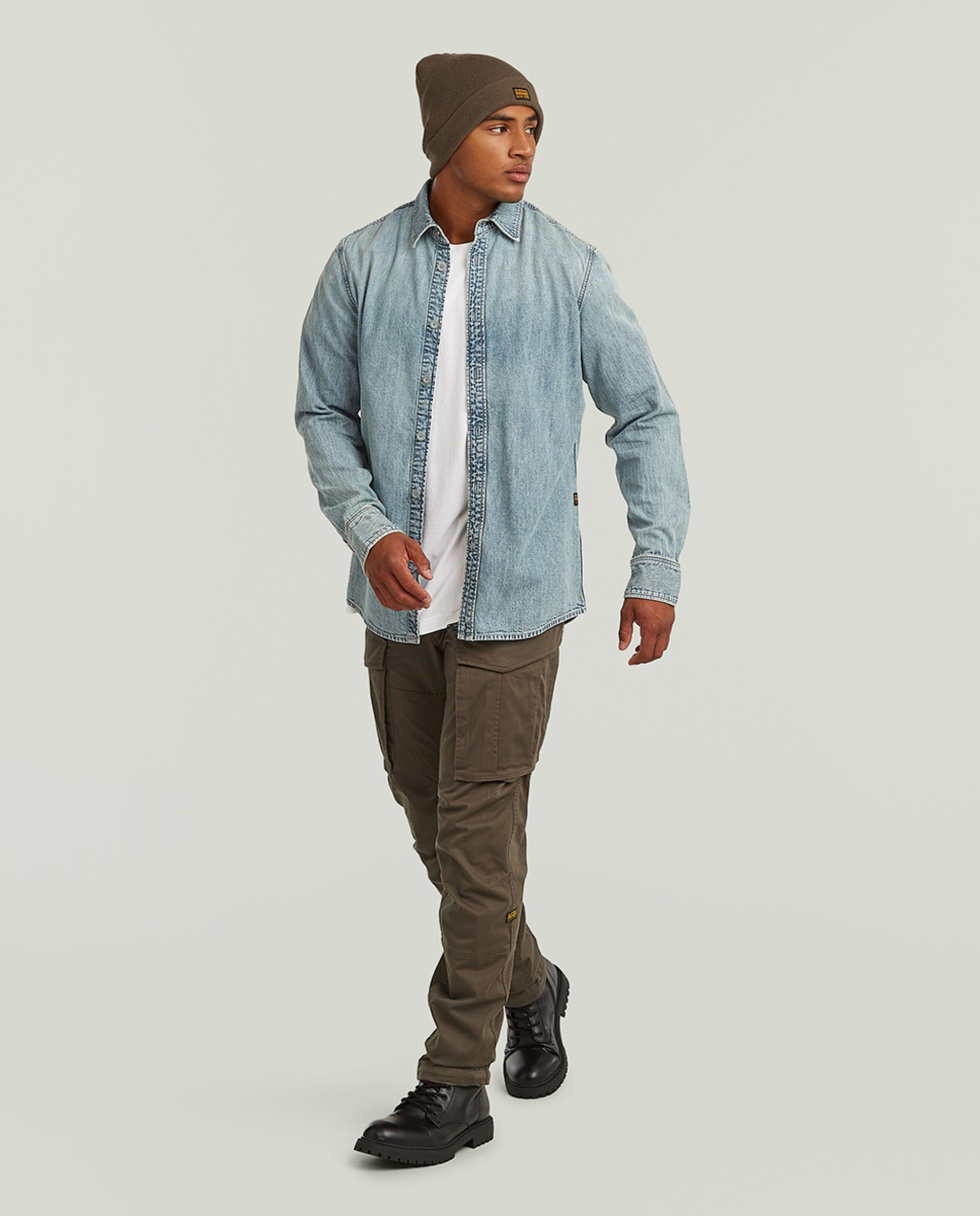 Calças sportswear de homem G-Star Raw verdes Castanho-7