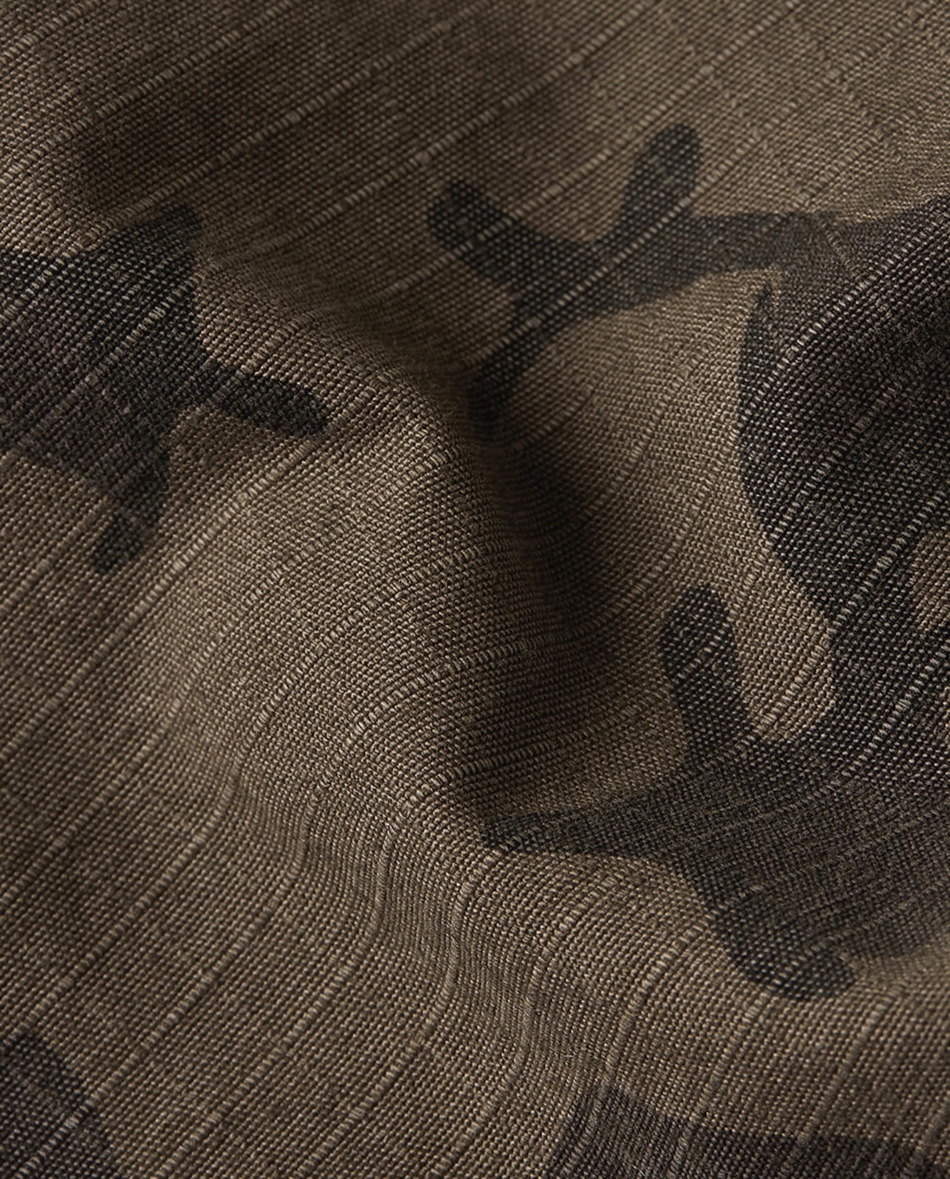 Camisa Regular de Estilo Camuflagem com Manga Comprida Caqui-3