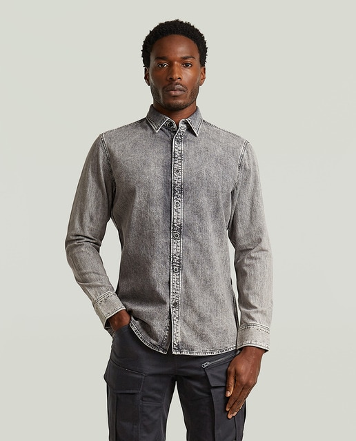 Imagen 0 de Camisa de hombre de corte ajustado y manga larga