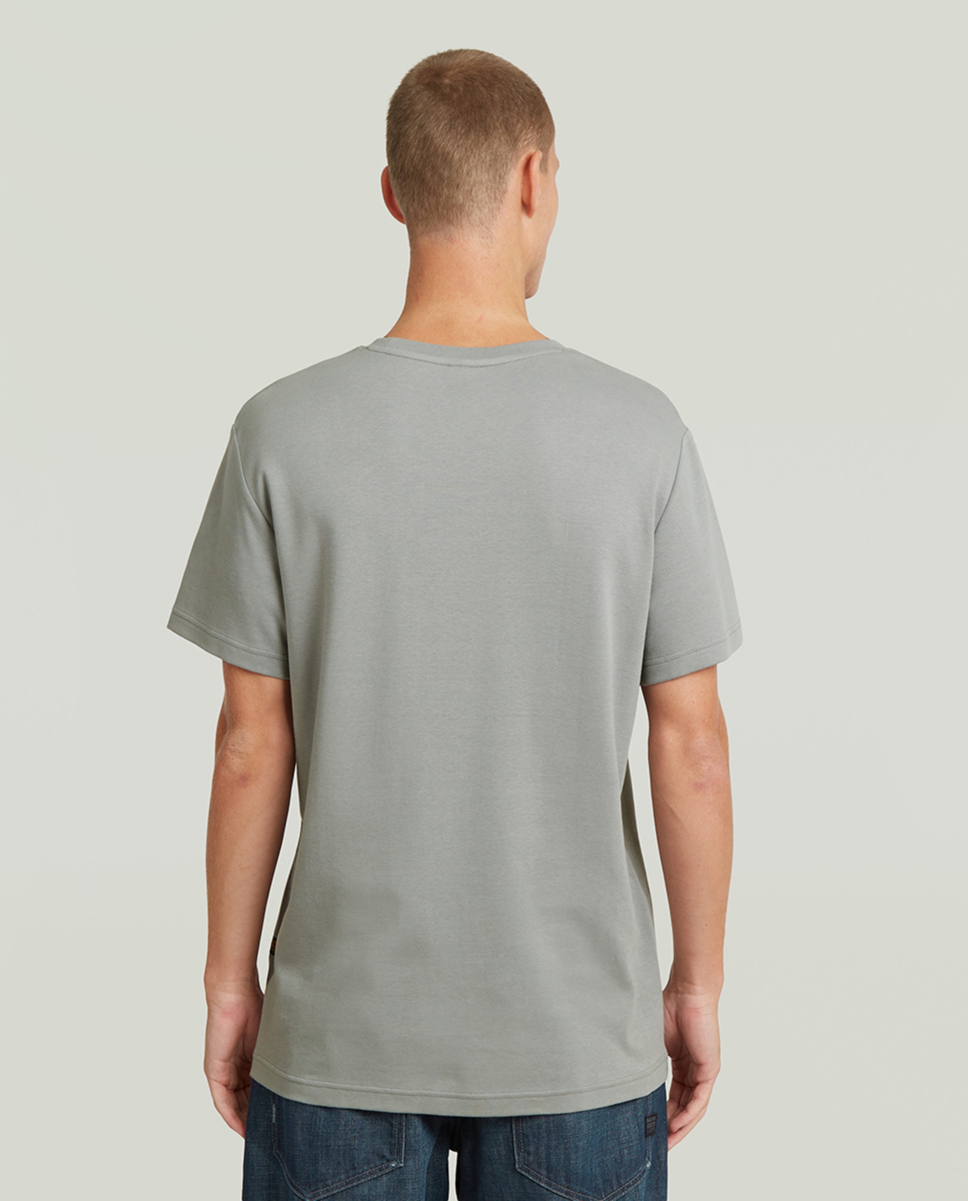 T-shirt Regular com Ilustrações Cinzento-2