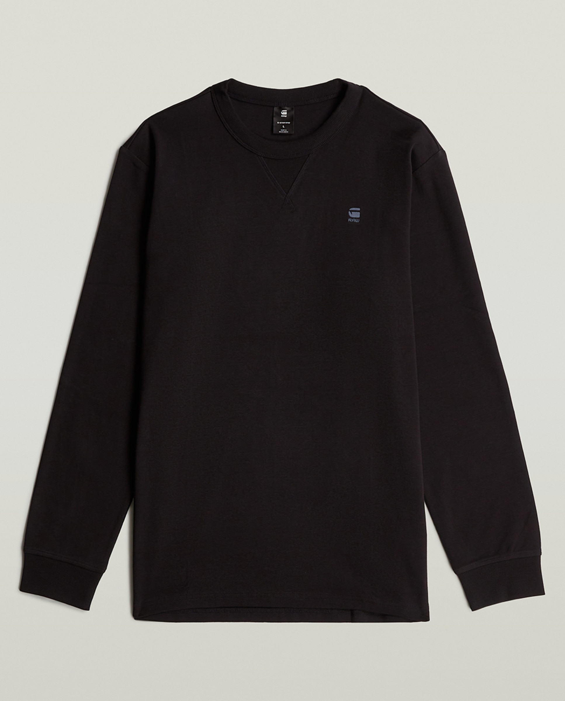 Camisola de Manga Comprida com Gola Redonda Preto-6