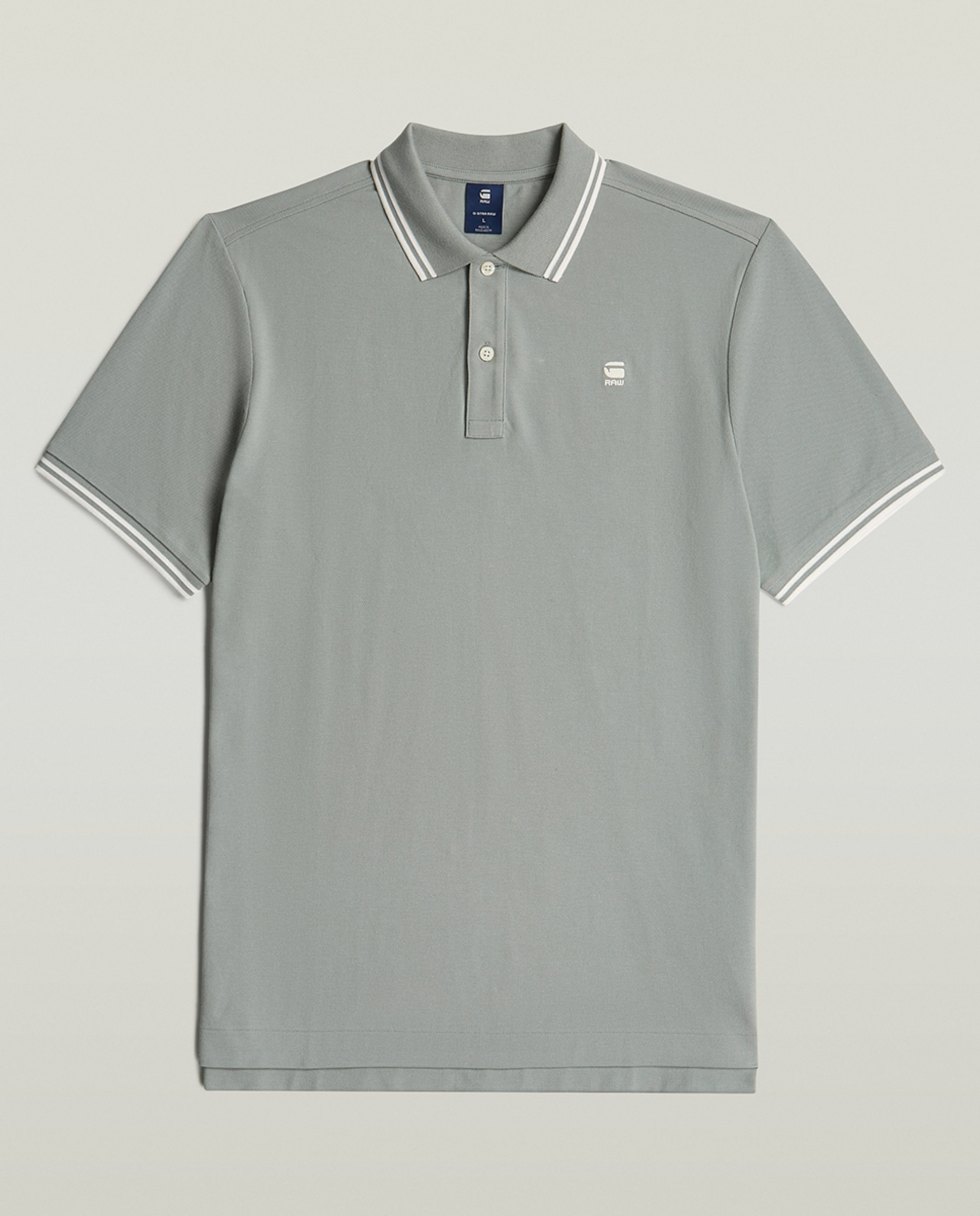 Polo Dunda Slim de Algodão Orgânico com Manga Curta Azul-6