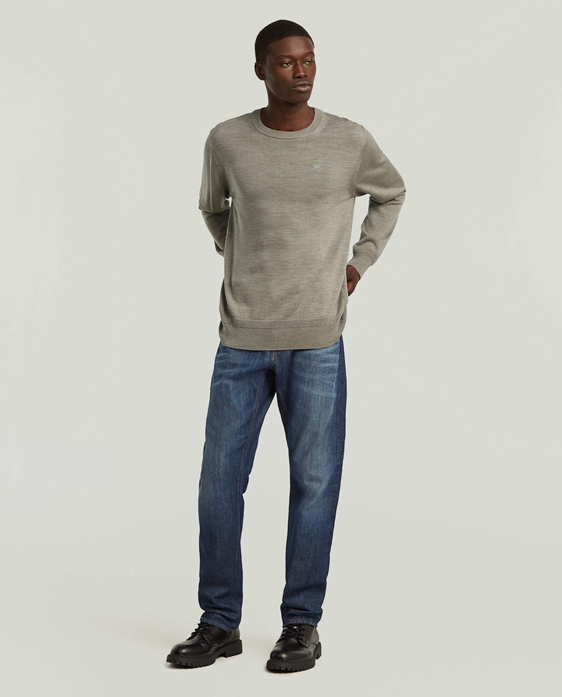 Camisola de Malha Fina Cinzento-4