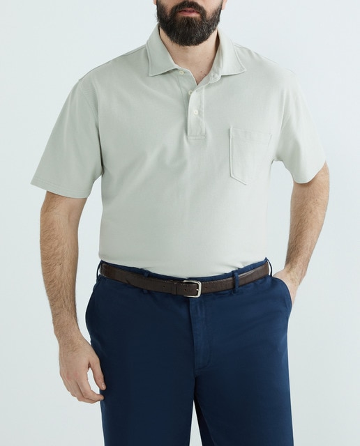 Imagen 0 de Polo de hombre tallas grandes de manga corta pique lavado bolsillo en pecho