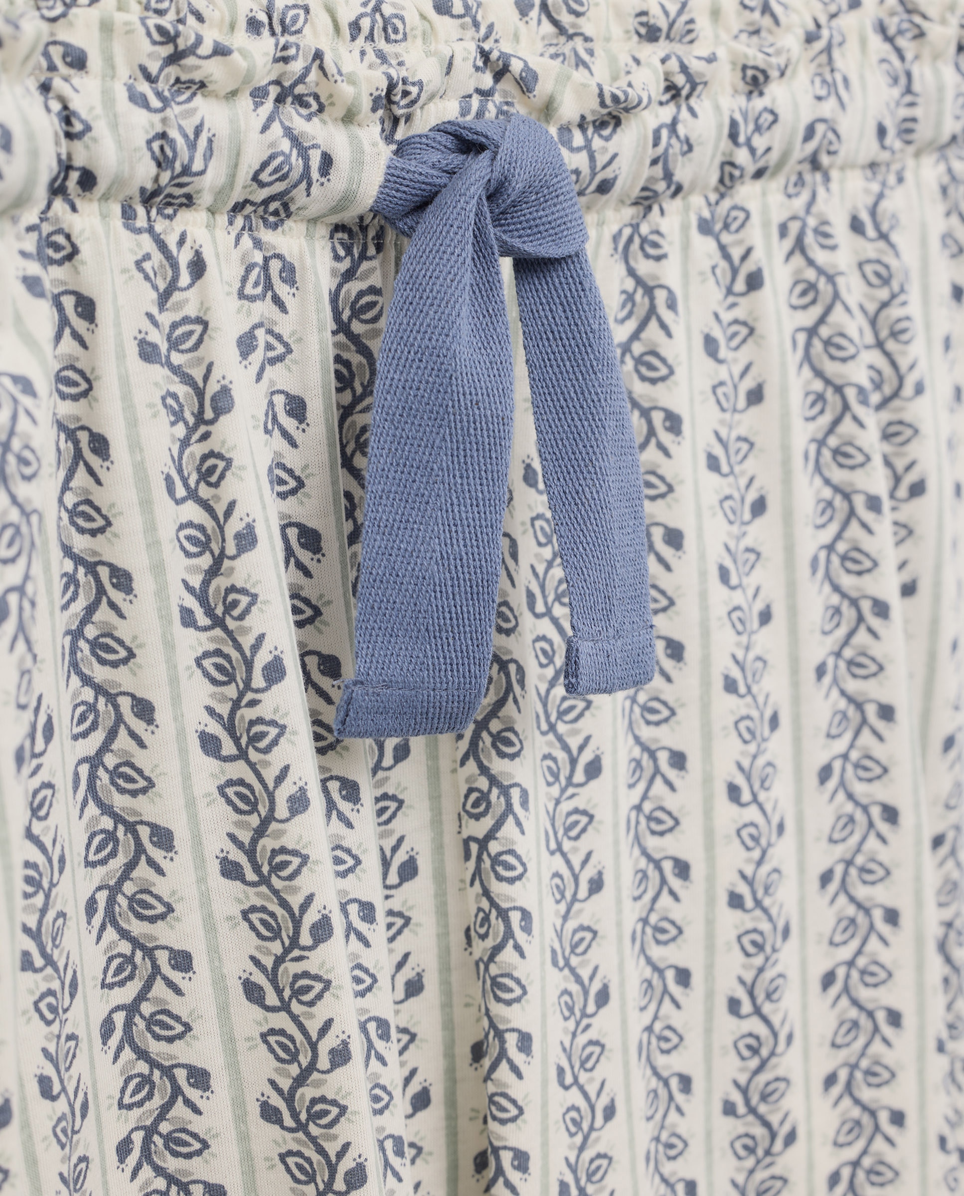 Pijama mujer algodón estampado Azul marino-4