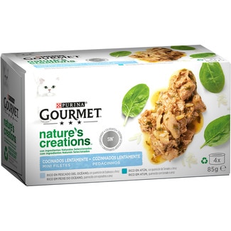 Nature's Creations comida húmeda para gatos con atún 4 latas 85 g - Gourmet