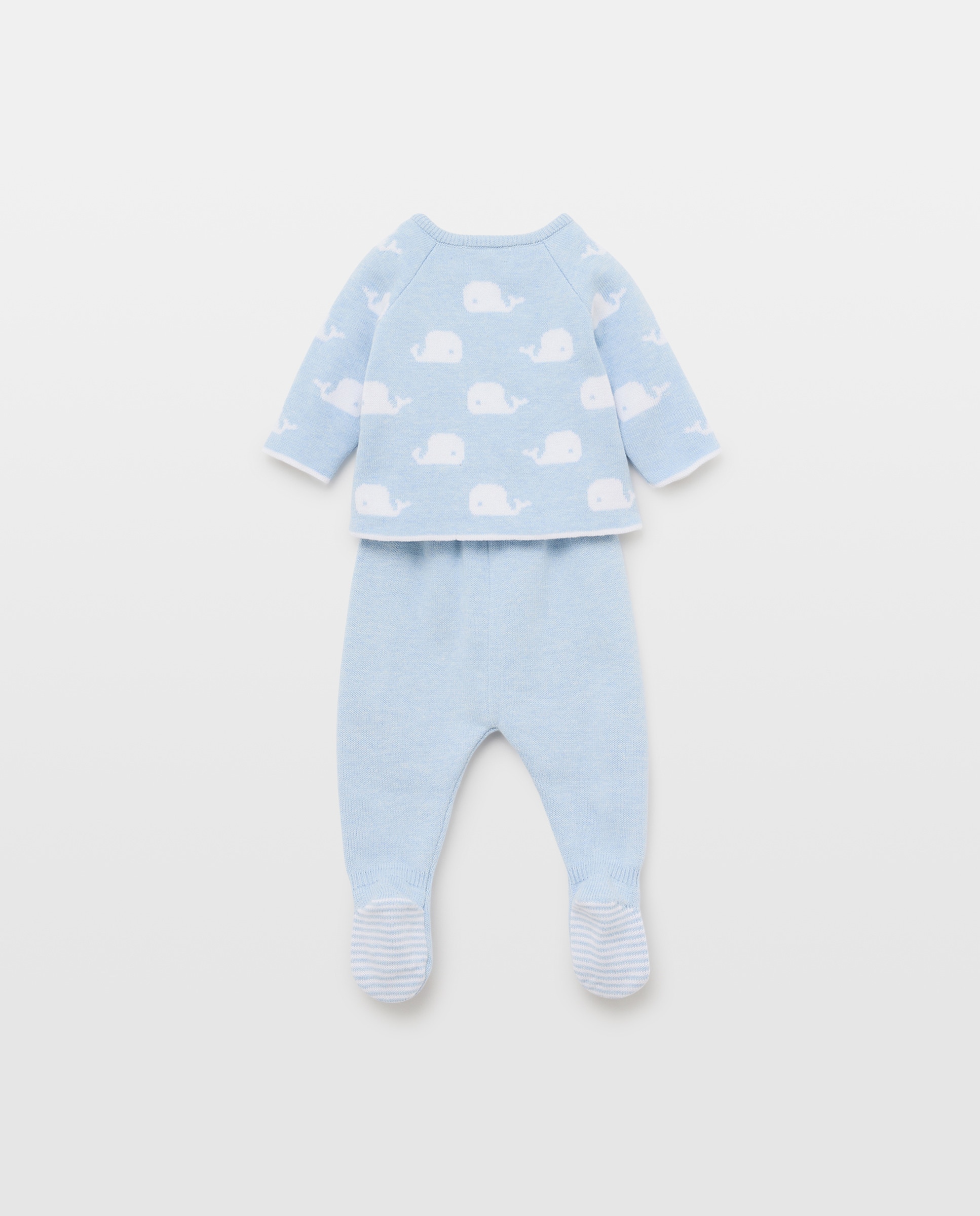 Imagem 0 de Conjunto de 2 Peças de Tricot de Bebé com Manga Comprida e Intársia