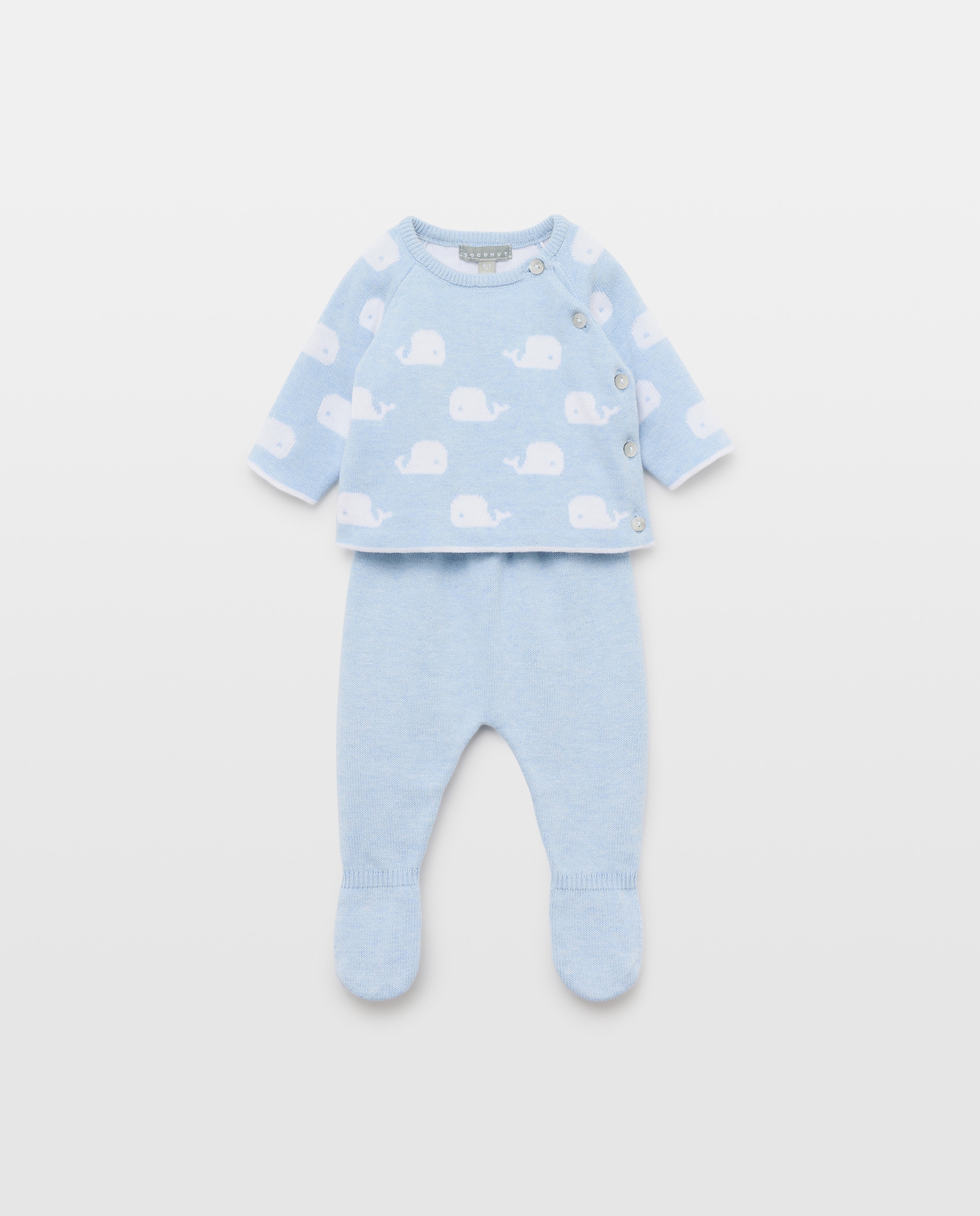 Imagem 0 de Conjunto de 2 Peças de Tricot de Bebé com Manga Comprida e Intársia