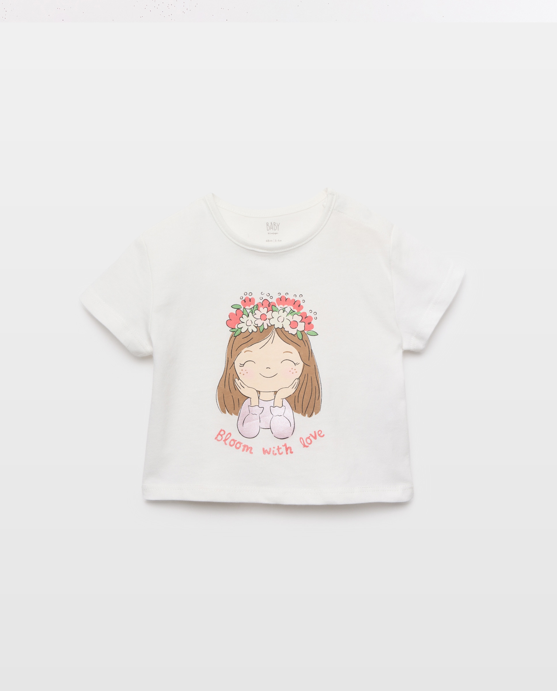 Conjunto de 3 Peças de Bebé com Estampado de Fantasia Rosa-5