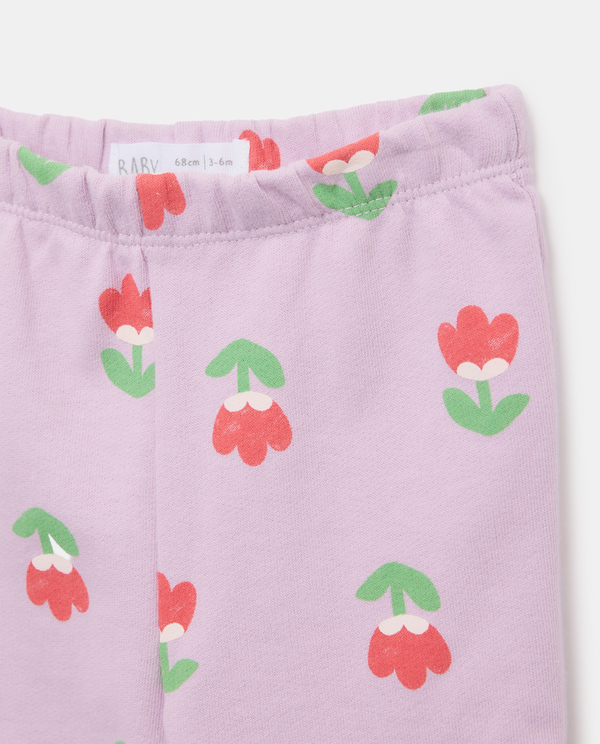 Conjunto de 3 Peças de Bebé com Estampado de Fantasia Rosa-4