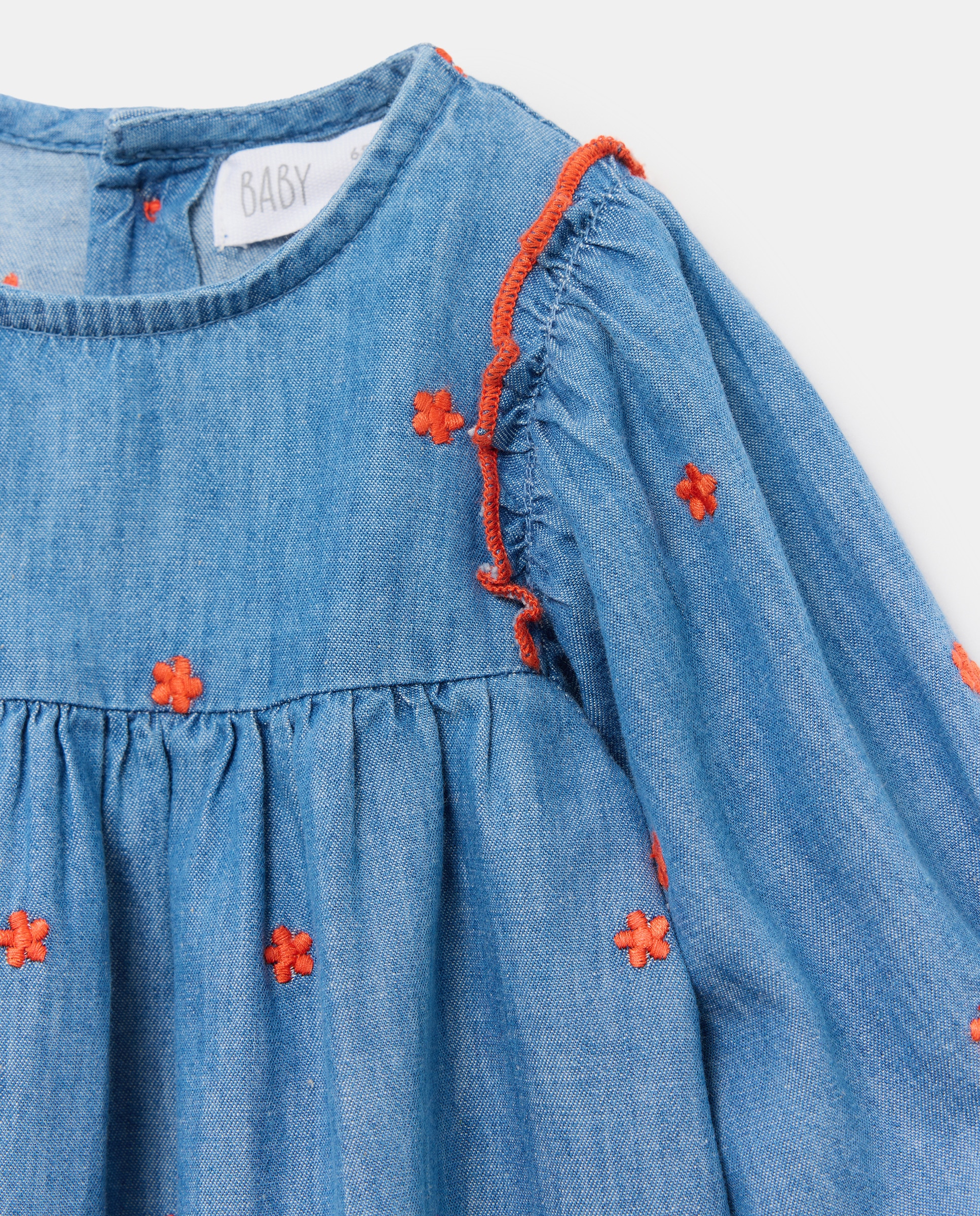 Vestido de Bebé com Manga Comprida Azul-marinho-3