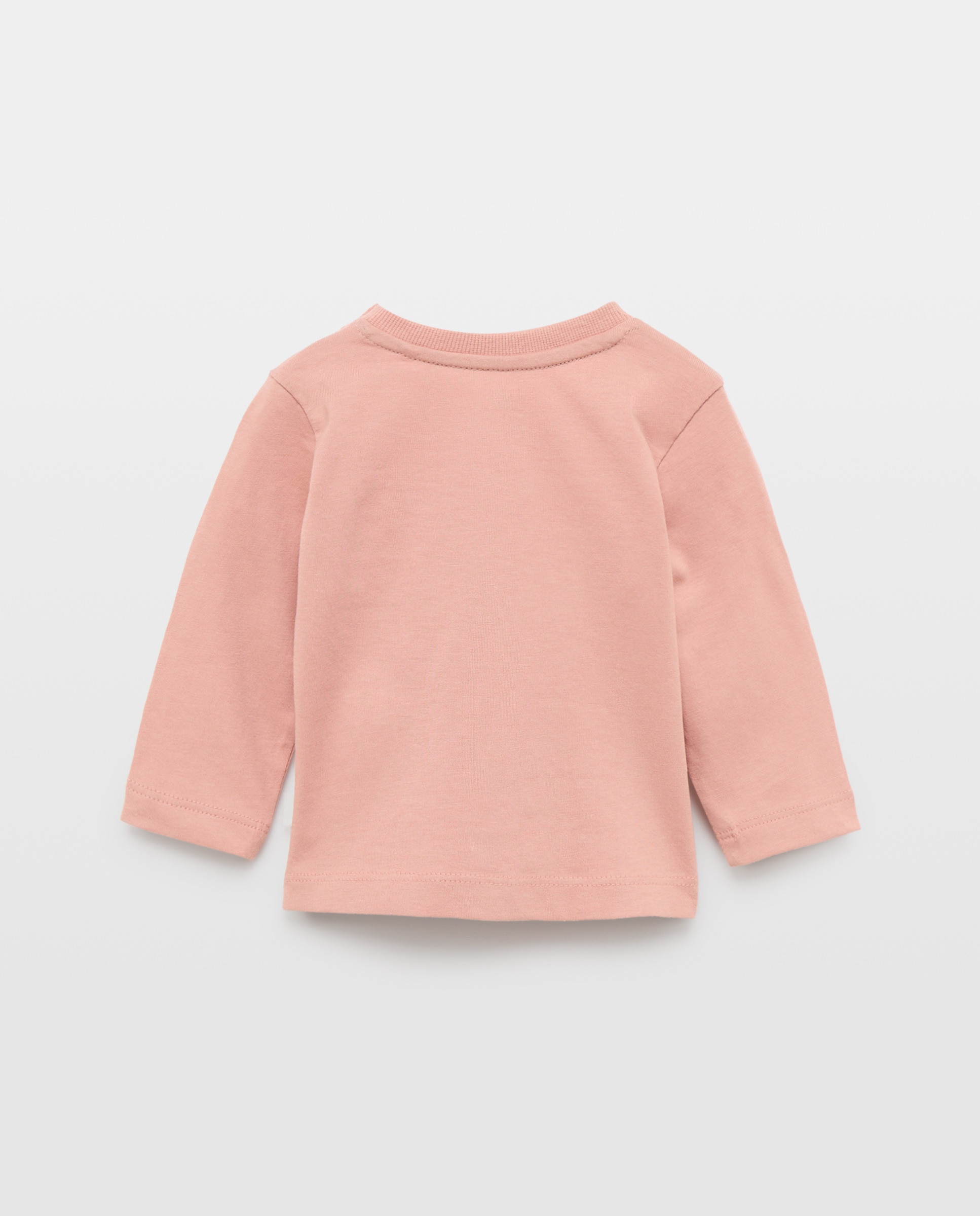 Camisola de Manga Comprida de Bebé com Cordão Baby El Corte Inglés Rosa-claro-2