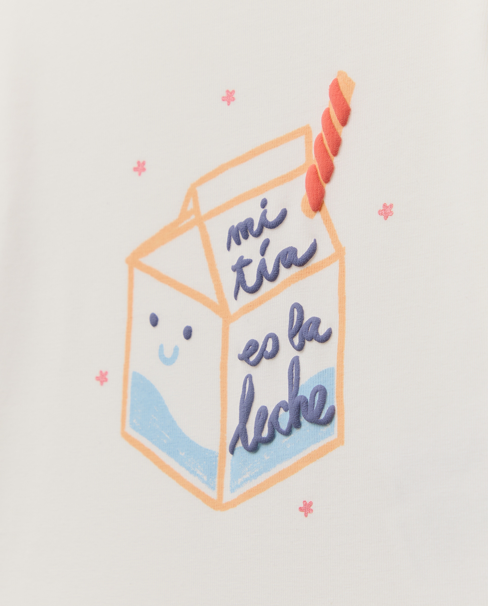 Body de Bebé com Mensagem >"Mi Tía es La Leche" Baby El Corte Inglés Branco-marfim-3