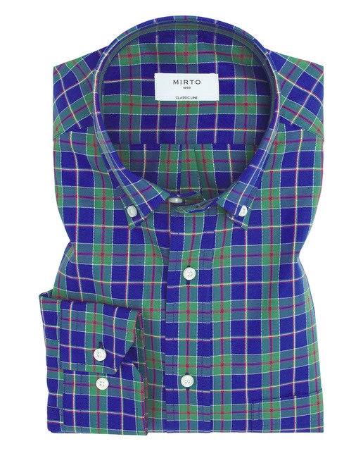 Imagem 0 de Camisa Casual aos Quadrados Tartã com Manga Comprida