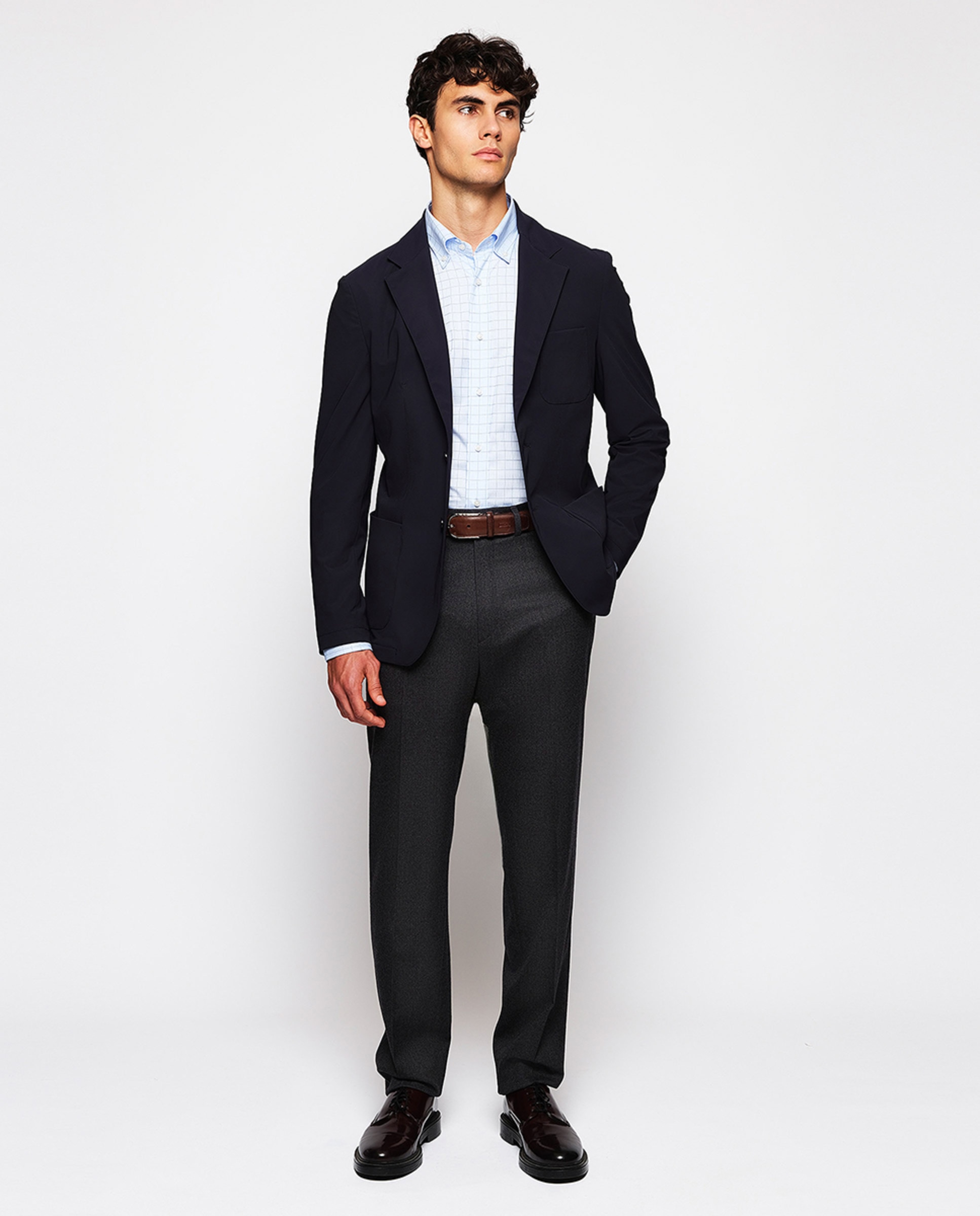 Imagem 0 de Calças Regular de Flanela Stretch Lisas