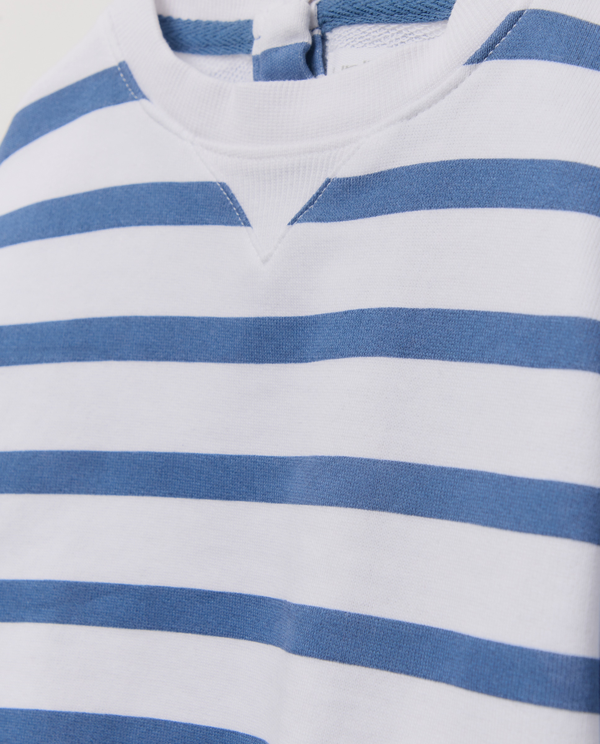 Sudadera de bebé cuello caja rayas 430 Azul oscuro-3